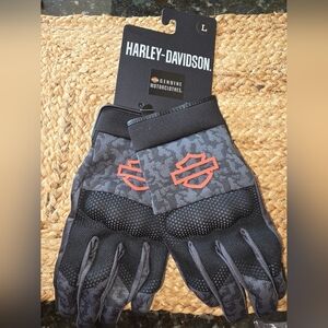 Harley-Davidson Black Protective Motorcycle Gloves